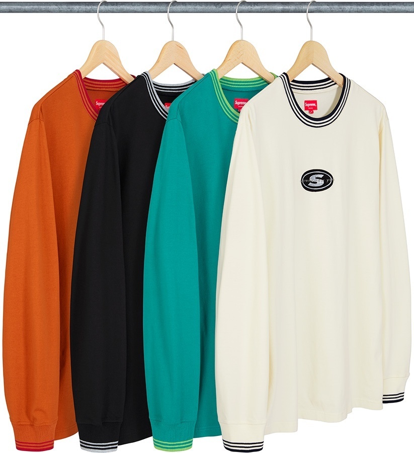 Striped Rib Logo L/S Top